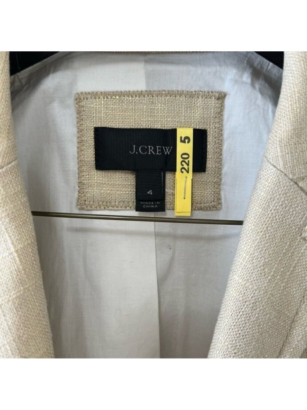 J. Crew Regent Blazer In Metallic Linen Size 4 - Picture 6 of 13